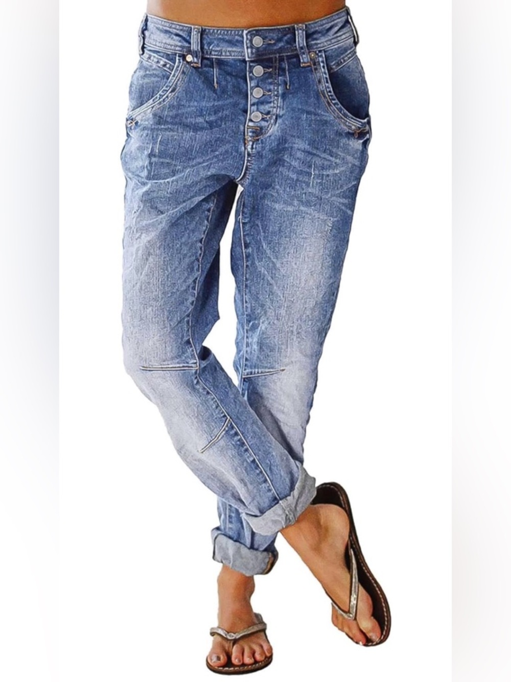 Flamingals Straight Leg Cropped Jeans - Relaxed Ankle Fit. Size XS